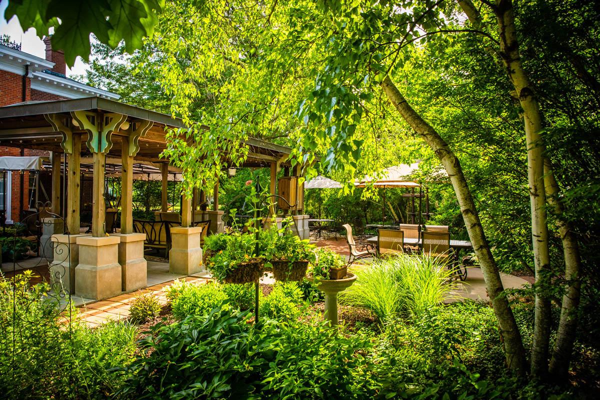 The Gaunt House patio was refurbished during the 2010s and provides an additional gathering space for social activities.